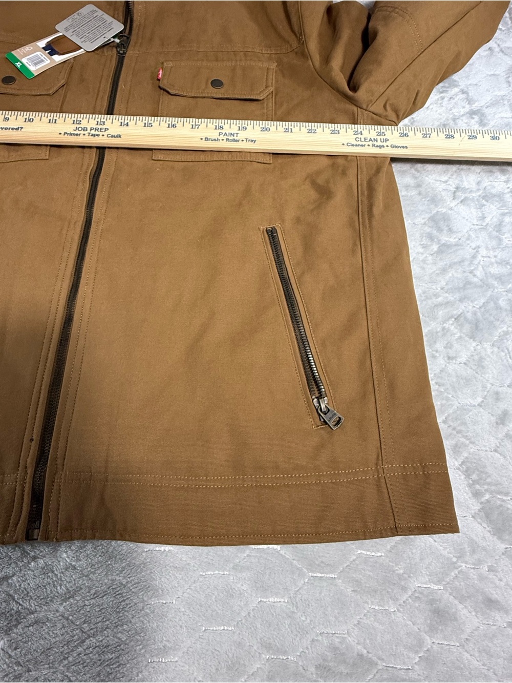 Levi’s Duck Canvas Quilted Work Jacket Men’s XL Brown Full Zip Insulated NWT - Picture 4 of 11